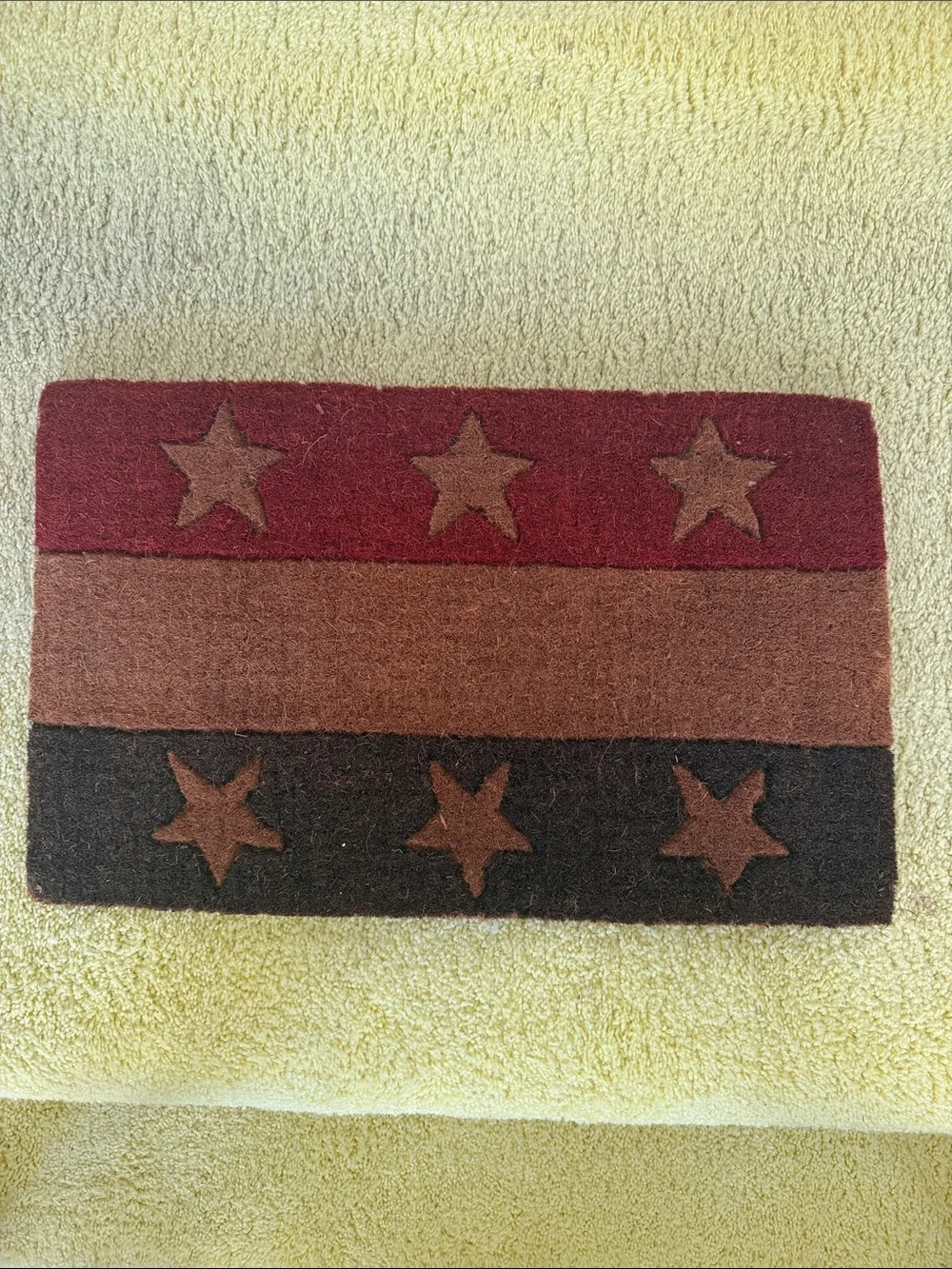 Rust Red & Brown Star Accent Doormat - Home Accents
